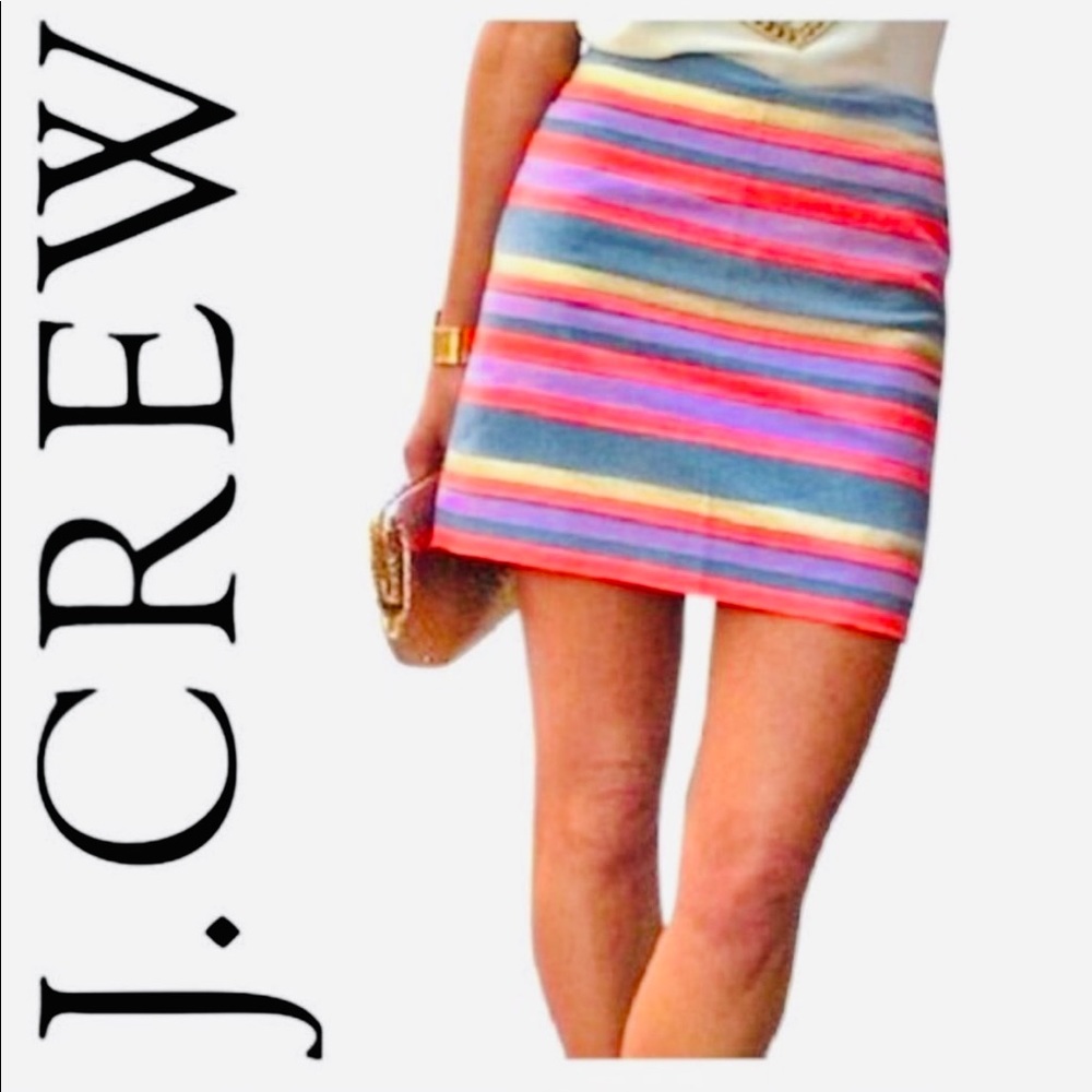 J.Crew Stripes & Gold Skirt: SOLD
